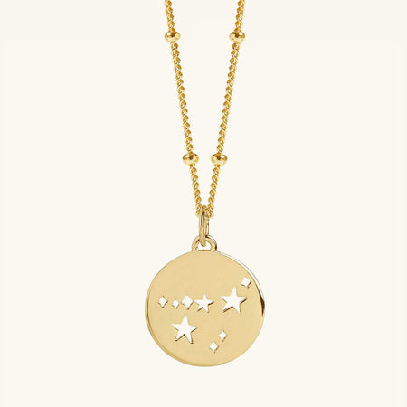 Capricorn Star Sign Necklace Gold